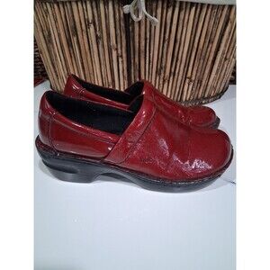 Born b.o.c Womens Shoe Sz 10 BC1632 Clog Wedge Work Red Wine Unique New SB4